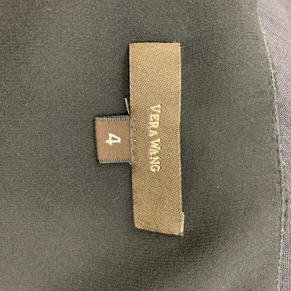 VERA WANG Size 4 Navy Wool Polyester Sleeveless Dress - Picture 5 of 5